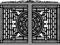 Cổng 2 cánh trống đồng cnc mới