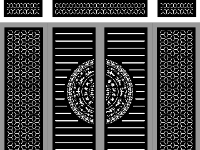 Cổng 4 cánh bông tuyết cnc có ô thoáng