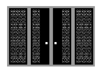Cổng 4 cánh bông tuyết cnc dxf
