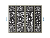 Cổng 4 cánh,Cổng 4 cánh CNC đẹp,thiết kế cổng 4 cánh,Cổng 4 cánh dxf đẹp