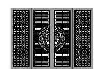 Cổng 4 cánh cnc thiết kế file cad đẹp