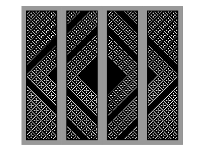 Cổng 4 cánh file dxf cnc đẹp