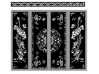 Cổng 4 cánh hoa sen file dxf