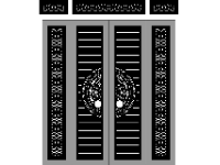 Cổng 4 cánh hoa văn bông tuyết cnc