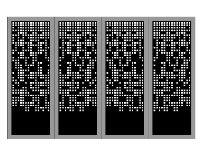 Cổng 4 cánh hoa văn lỗ cnc dxf đẹp