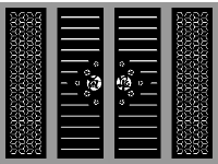 Cổng 4 cánh tài lộc có ô thoáng