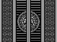 Cổng 4 cánh trống đồng có ô thoáng