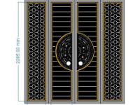 Cổng 4 cánh trống đồng có ô thoáng cnc
