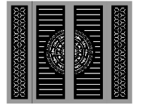 Cổng 4 cánh trống đồng file dxf