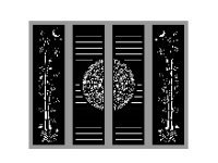 Cổng 4 cánh trống đồng trúc cnc dxf