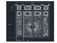 Cổng 4 cánh vạn sự như ý cắt cnc,file dxf cổng 4 cánh cnc,thiết kế cổng 4 cánh cắt cnc