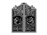 Cổng anh hùng tương ngộ cnc 2 cánh dxf