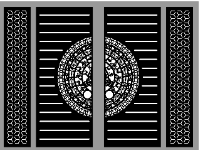 Cổng bông tuyết trống đồng cnc 4 cánh