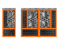 Cổng chính và cổng phụ cnc file dxf