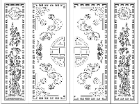 Cổng cnc 4 cánh tài lộc cắt cnc dxf