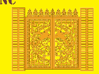 cắt cnc cổng phượng,thiết kế cổng CNC phượng,mẫu cổng CNC 2 cánh,bản vẽ cổng CNC