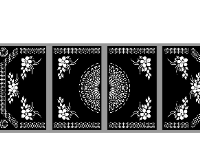 Cổng hoa 4 cánh đẹp cnc