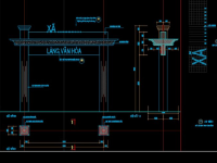 Cổng làng văn hóa file cad