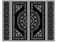 Cổng trống đồng 4 cánh file dxf