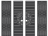 Cổng trống đồng cnc 4 cánh đẹp