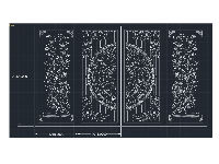 Cổng trống đồng tứ quý đào cnc