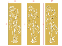 Cửa cổng bông lúa cnc hiện đại file dxf