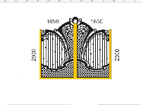 Cửa cổng CNC 2 cánh đẹp file cad