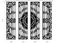 Cửa cổng cnc 4 cánh thiết kế file cad