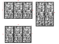 Cửa cổng cnc thiết kế hình chiếc lá file dxf