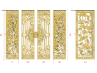 thiết kế cây hoa,file cổng cnc,cổng hoa sen trúc,cổng 4 cánh cnc