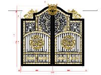 Cửa cổng cnc trang trí hình rồng file dxf