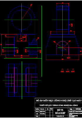 Đồ án chi tiết máy bằng Autocad