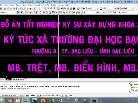 Đồ án Ký túc xá trường Đại Học Bạc Liêu 10 tầng ( File cad + Thuyết Minh)