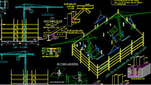 Đồ án thi công nhà cao tầng _ file bản vẽ autocad