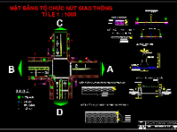 Đồ án thiết kế đường nút giao ngã tư(file cad+thuyết minh +excel)
