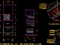 Đồ án tốt nghiệp: thiết kế file cad kiến trúc+kết cấu nhà phố 3 tầng