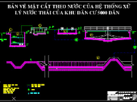 Đồ án trạm xử lý nước thải khu dân cư 5000 dân(file cad +thuyết minh)
