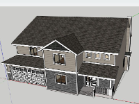 Download file Biệt thự 2 tầng 16x13m sketchup