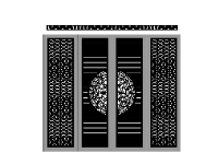 Download file Cổng 4 cánh trống đồng bông tuyết mới