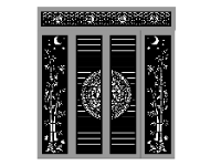 Download file Cổng 4 cánh trống đồng trúc cnc