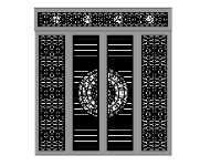 Download file Cổng trống đồng bông tuyết dxf đẹp