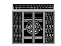 Download file mẫu Cổng 4 cánh dxf