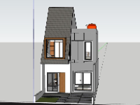 Nhà phố 2 tầng,model su nhà phố 2 tầng,file su nhà phố 2 tầng,sketchup nhà phố 2 tầng,nhà phố 2 tầng model su