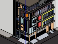 Download file Nhà phố 4 tầng 14x8m sketchup
