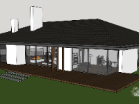 Download file sketchup biệt thự 1 tầng