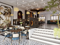 Download file sketchup nội thất quán cafe đẹp mắt