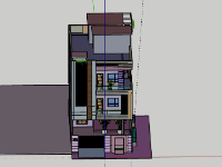 Nhà phố 3 tầng,model su nhà phố 3 tầng,sketchup nhà phố 3 tầng