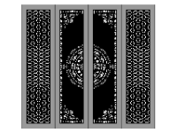 Download mẫu Cổng 4 cánh trống đồng cnc dxf đẹp