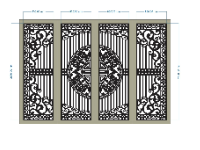 cổng 4 cánh cnc,file cnc cổng 4 cánh,mẫu cổng 4 cánh cnc