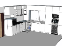 Download mẫu model sketchup nội thất phòng bếp